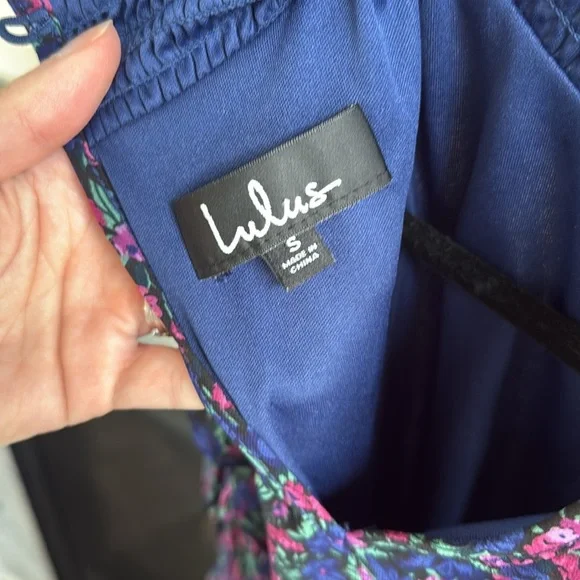 Lulus • Evalina Blue Ruffle Maxi Dress Small - Picture 5 of 6